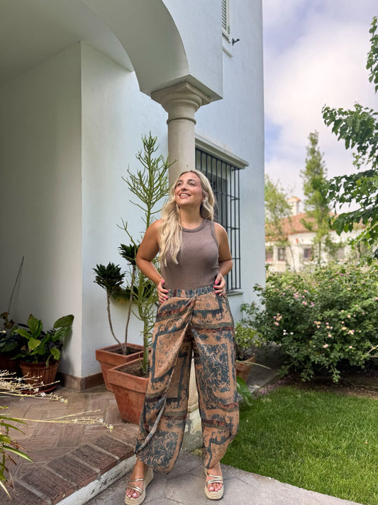 Pantalón vintage gasa
