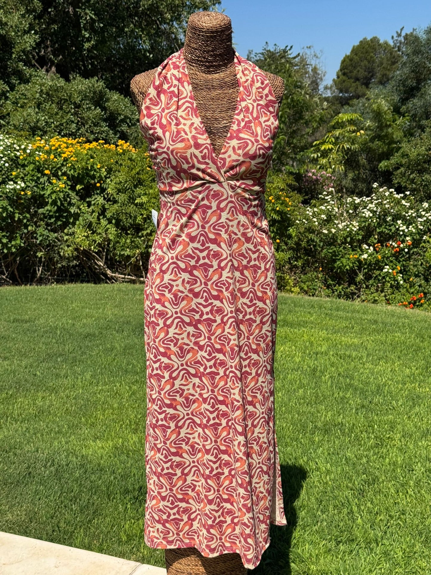 Vestido estampado brillo