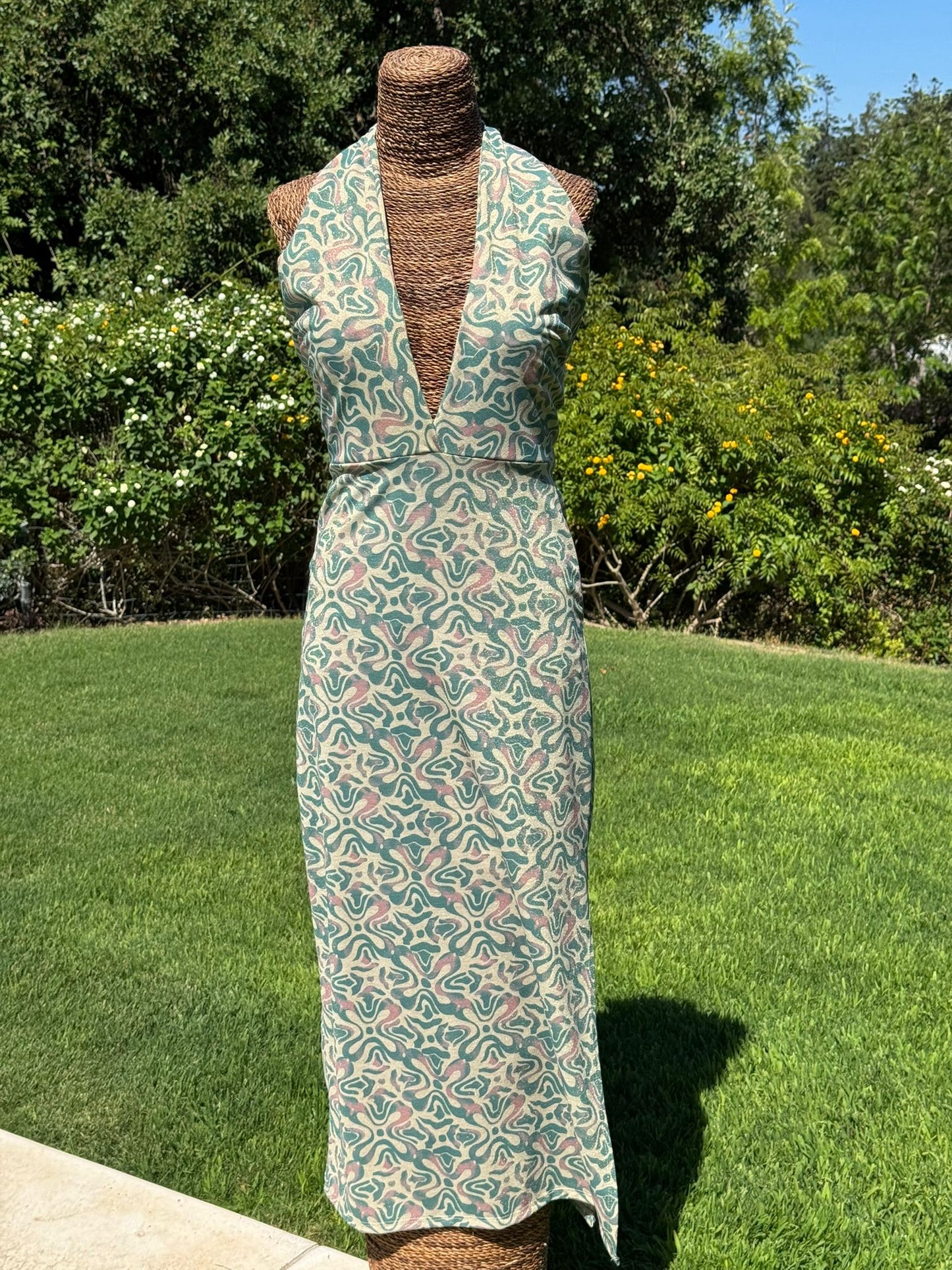 Vestido estampado brillo
