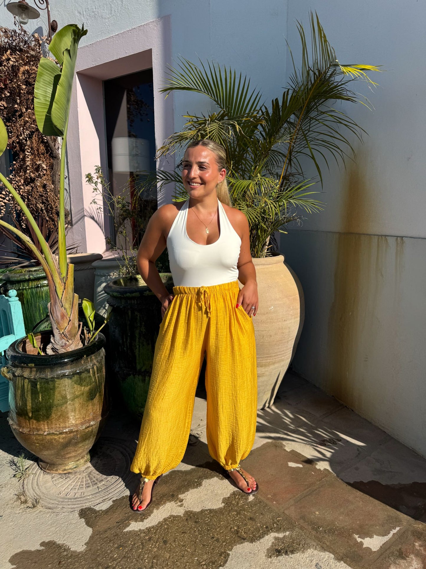 Pantalón muselina colores