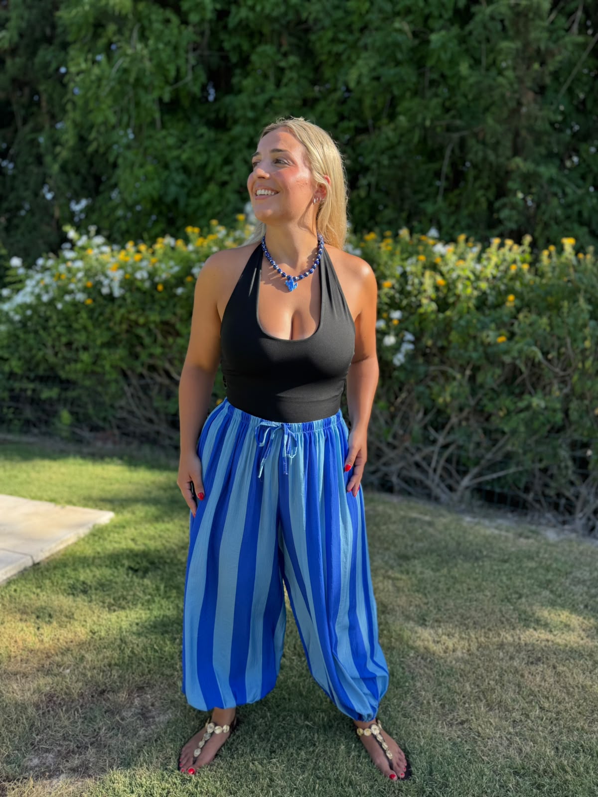 Pantalon globo rayas