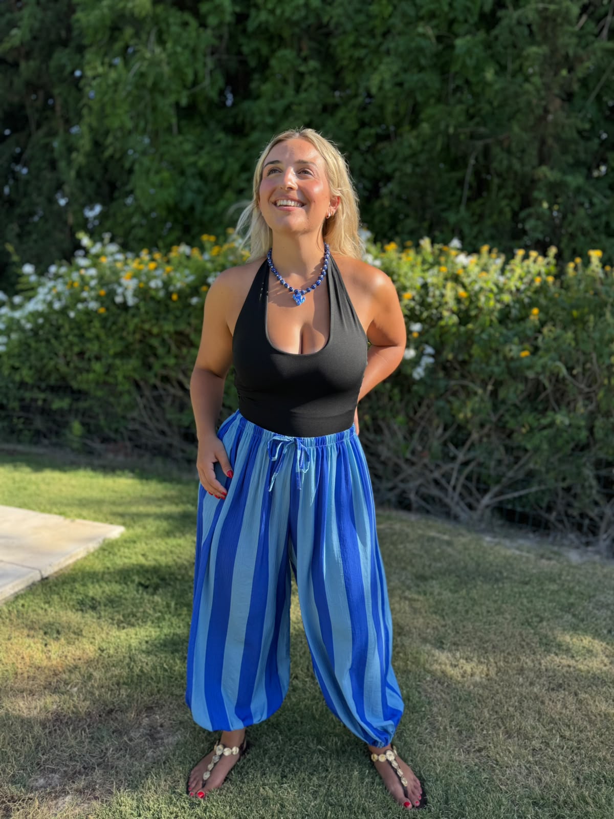 Pantalon globo rayas