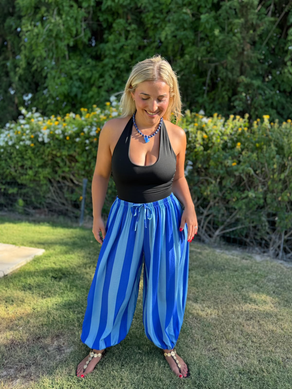 Pantalon globo rayas
