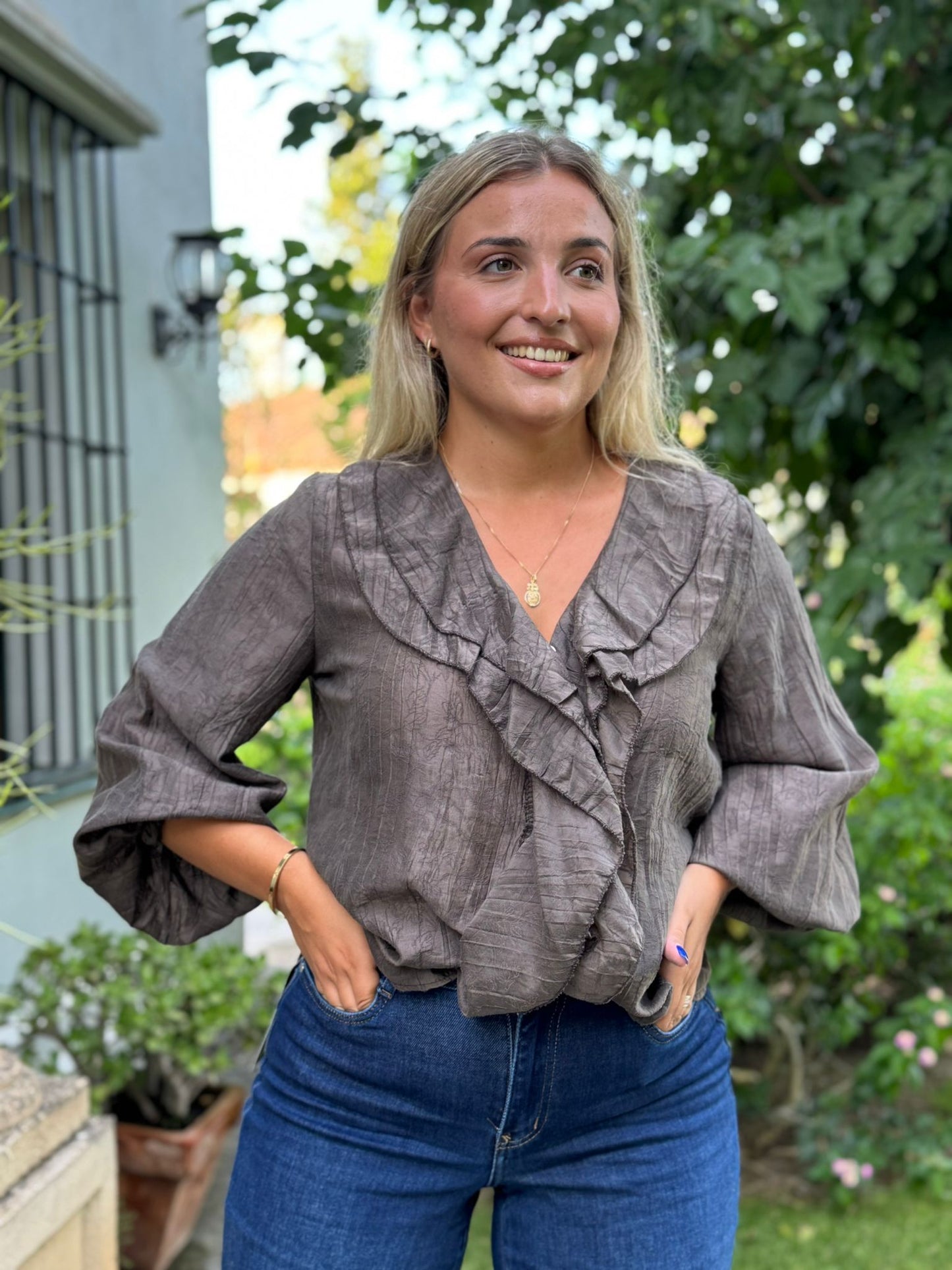 Blusa volante flores