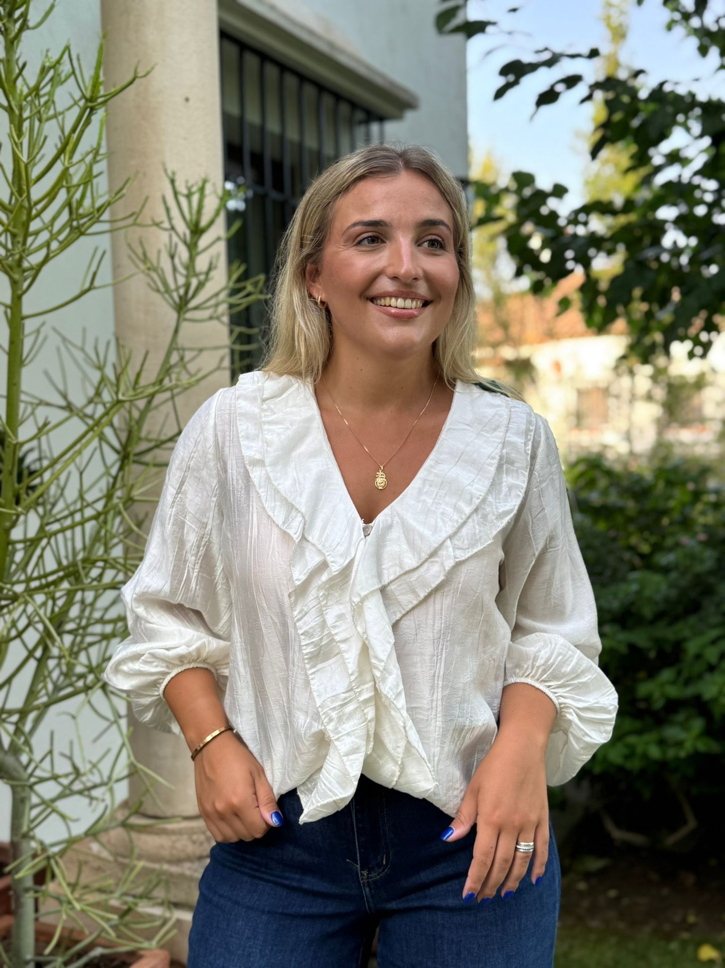 Blusa volante flores