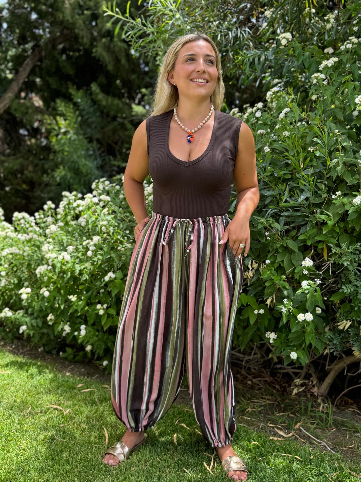 Pantalon globo difuminado