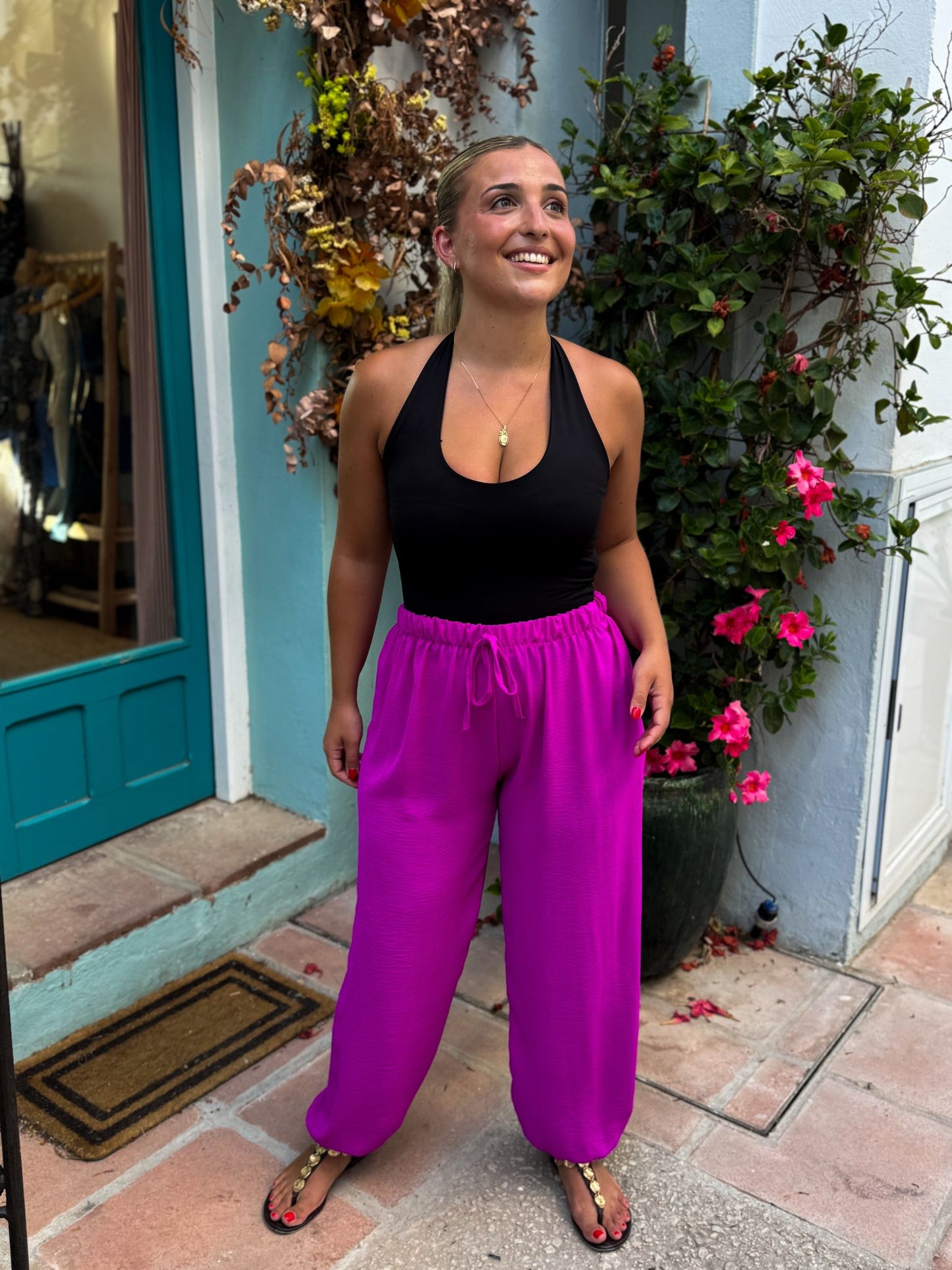 Pantalon globo colores