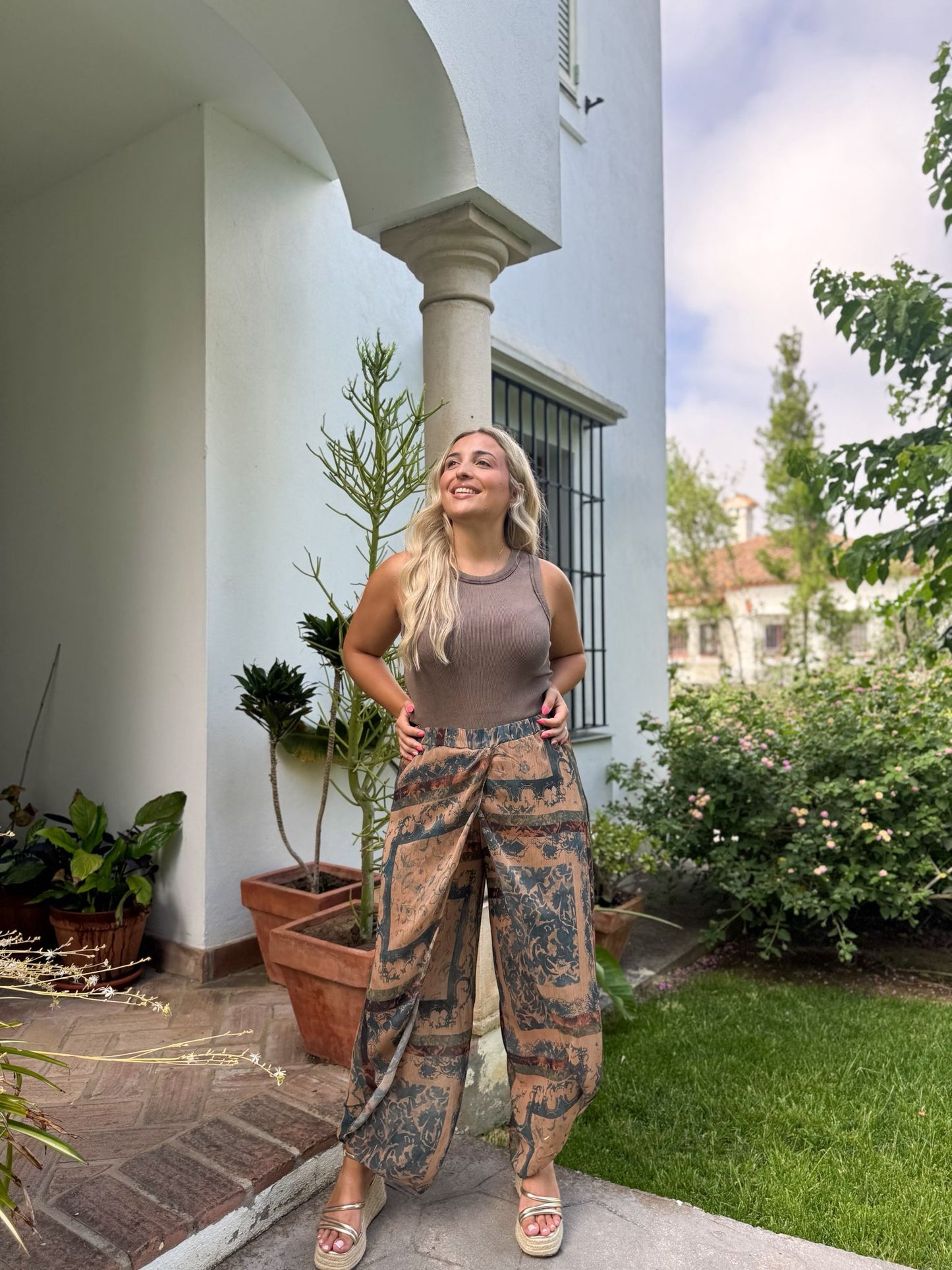 Pantalón vintage gasa