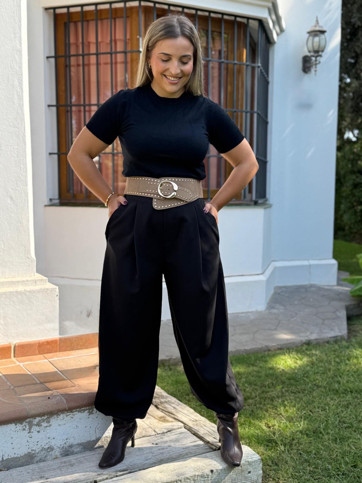 Pantalón globo liso