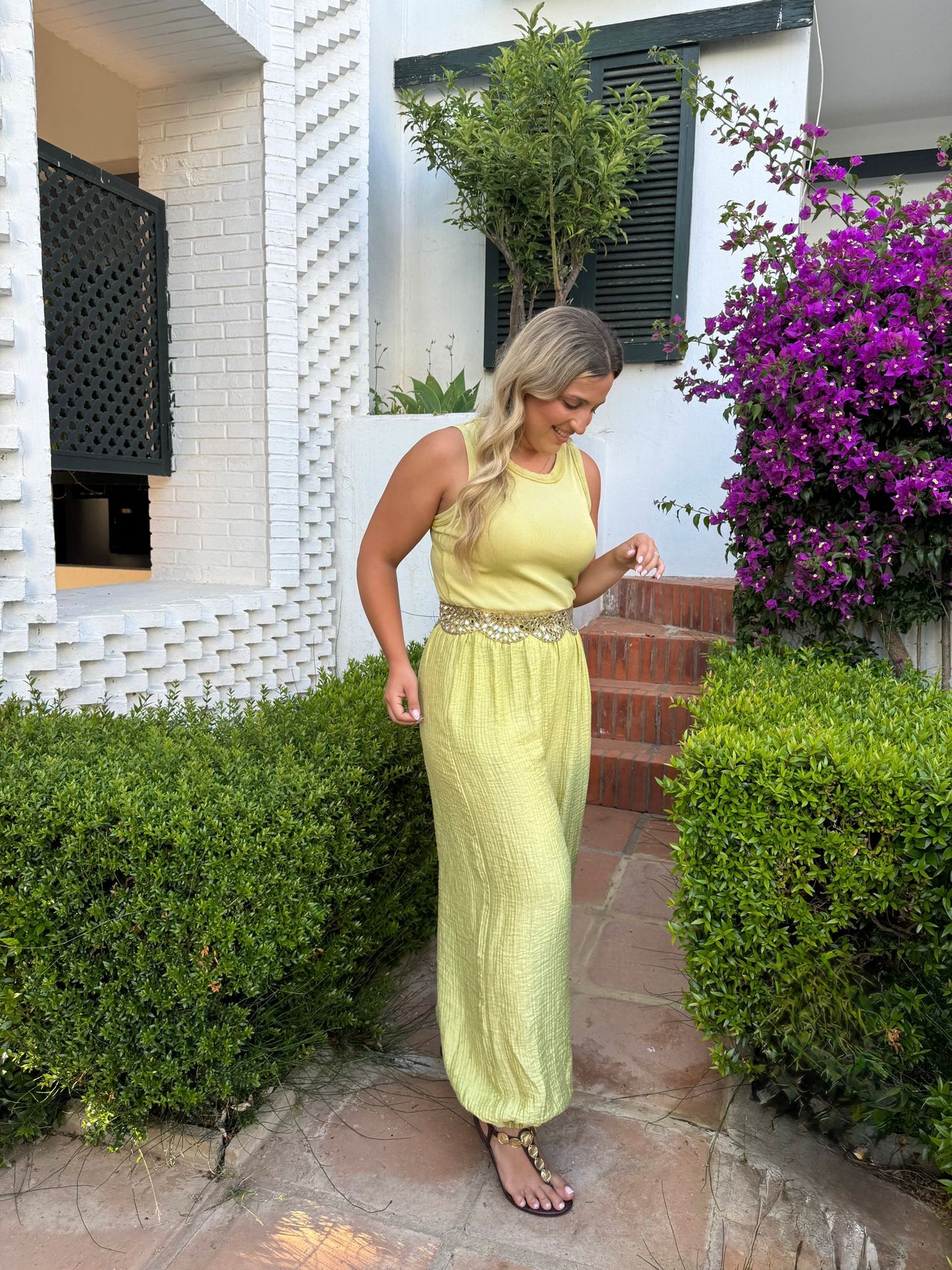Pantalon muselina lima
