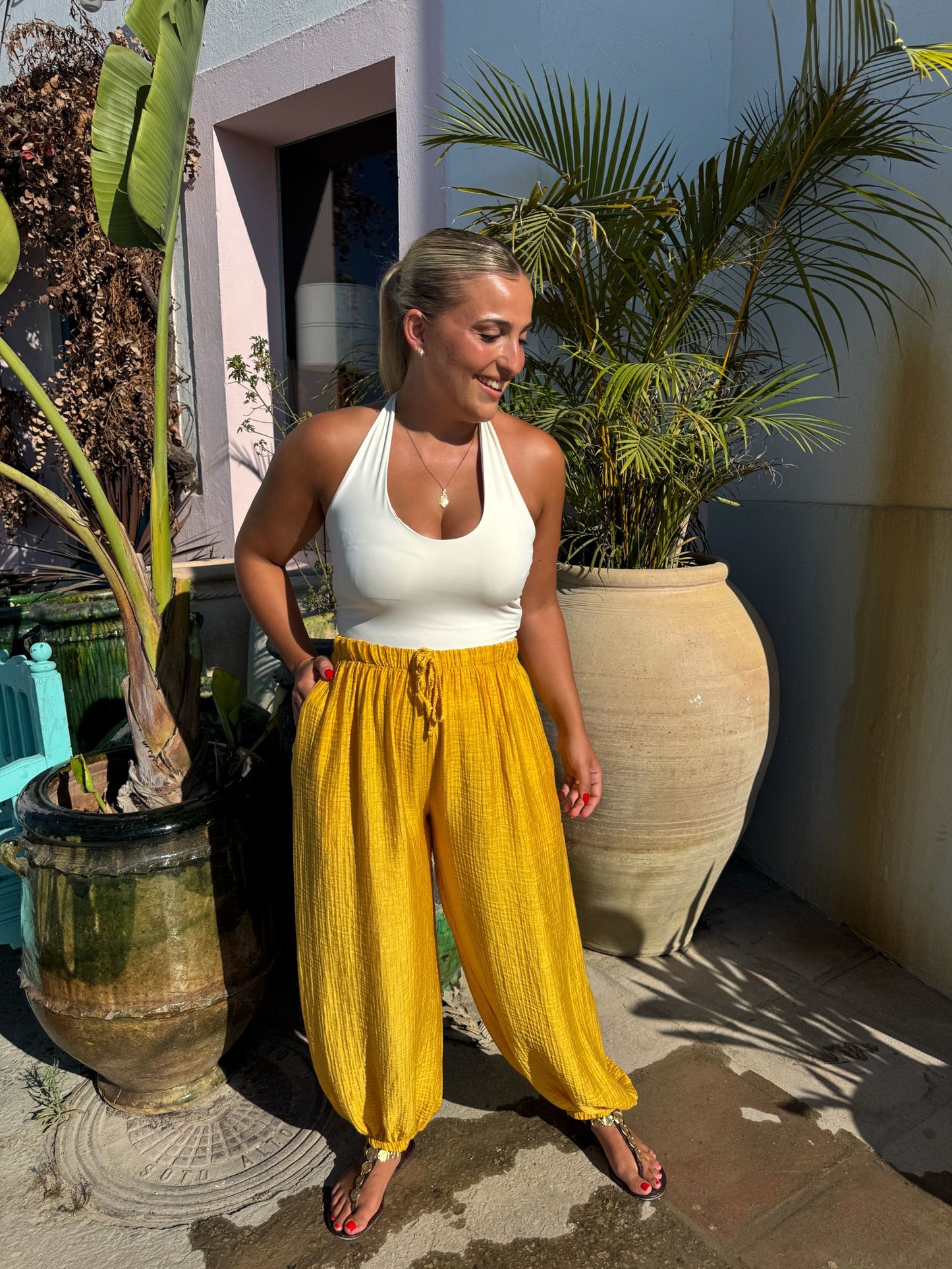 Pantalón muselina colores