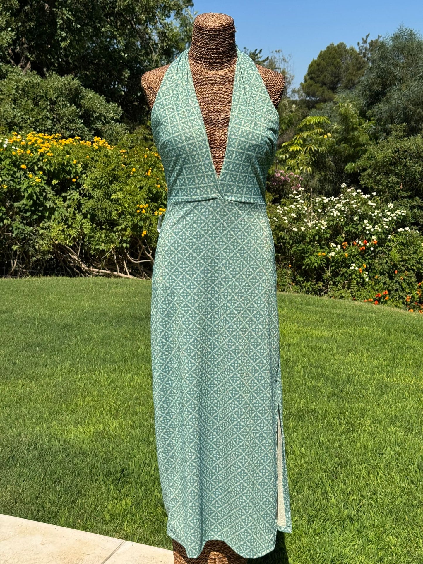 Vestido estampado brillo