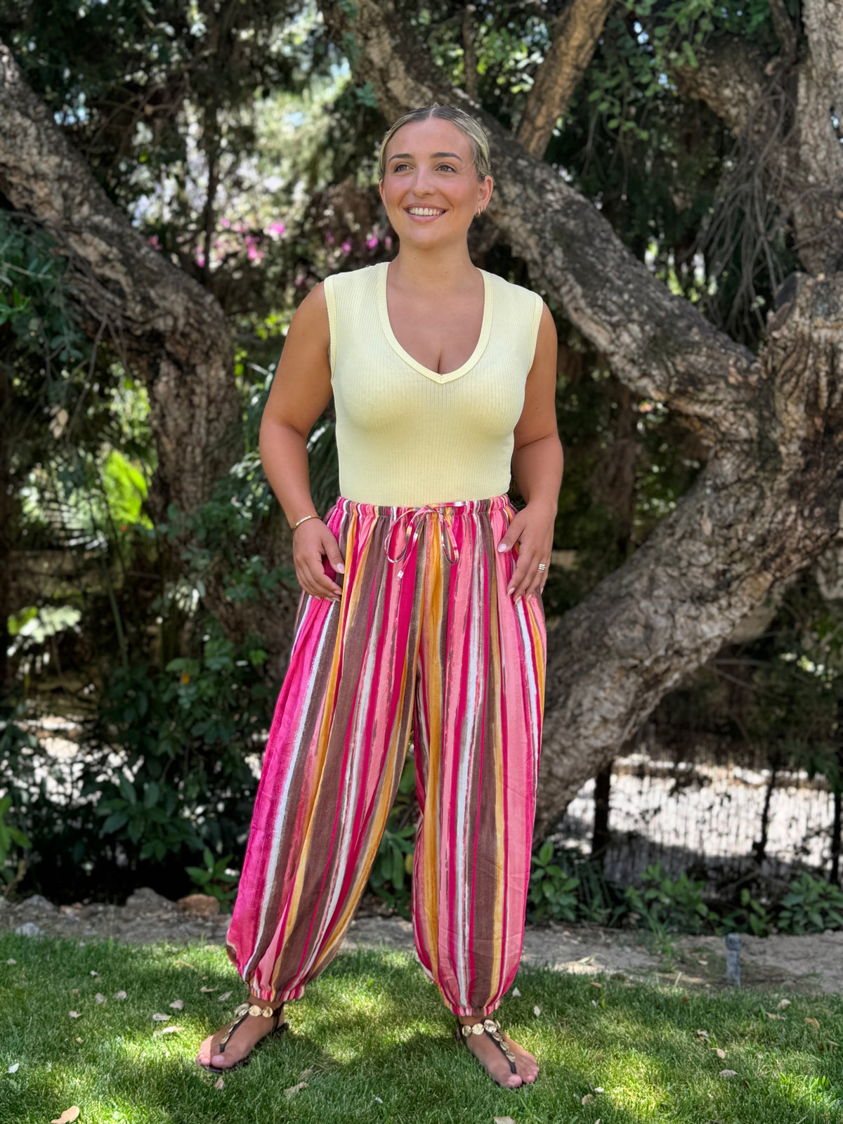 Pantalon globo difuminado