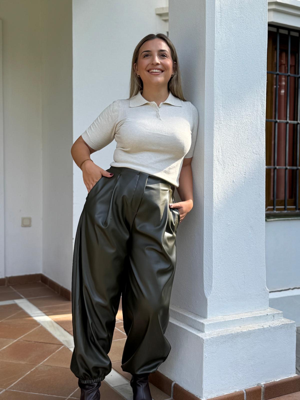 Pantalón globo polipiel