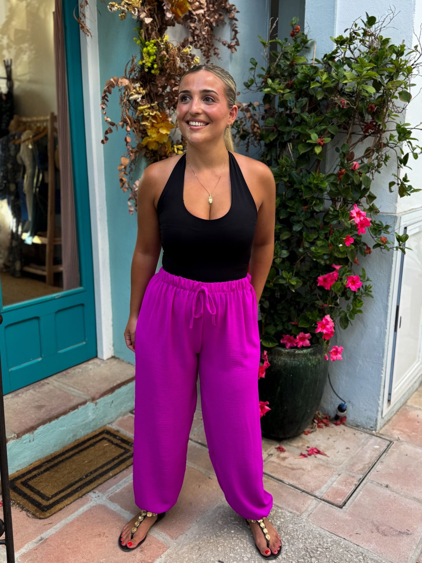 Pantalon globo colores