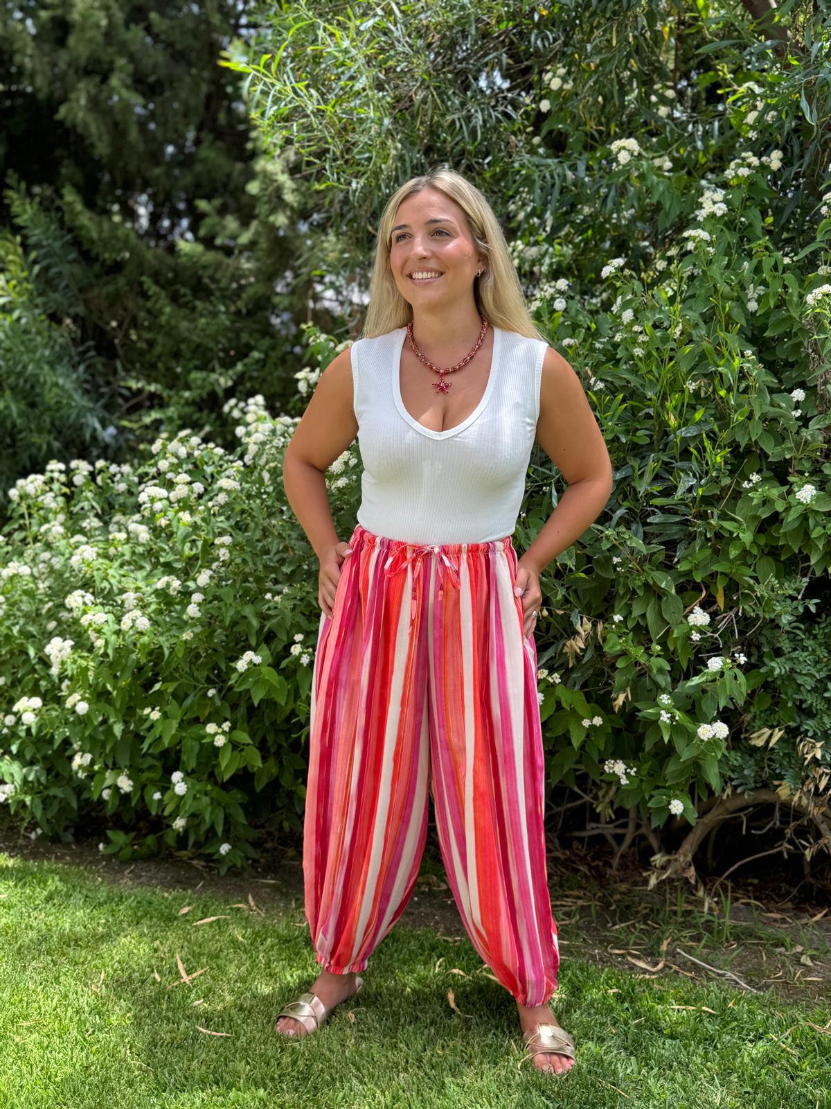 Pantalon globo difuminado