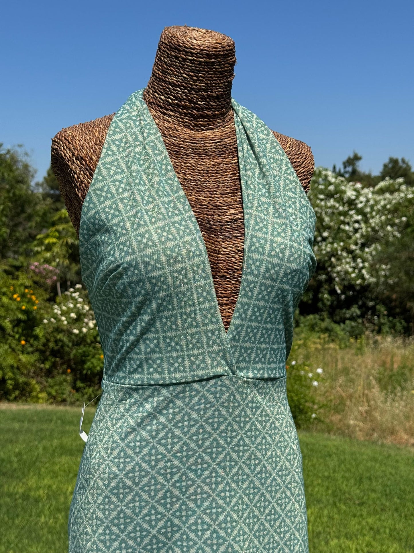 Vestido estampado brillo