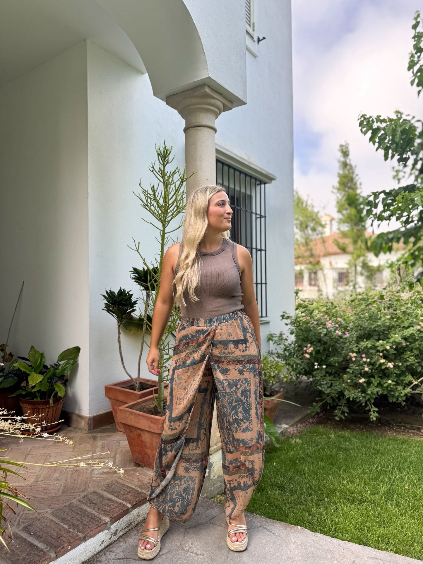 Pantalón vintage gasa
