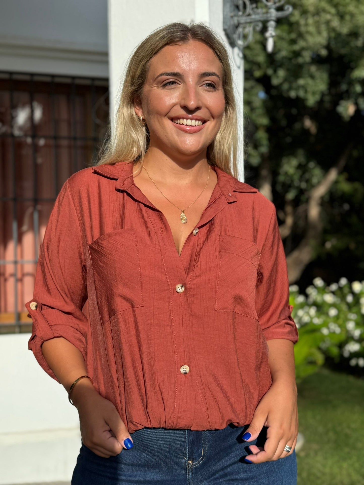 Blusa lazo cintura