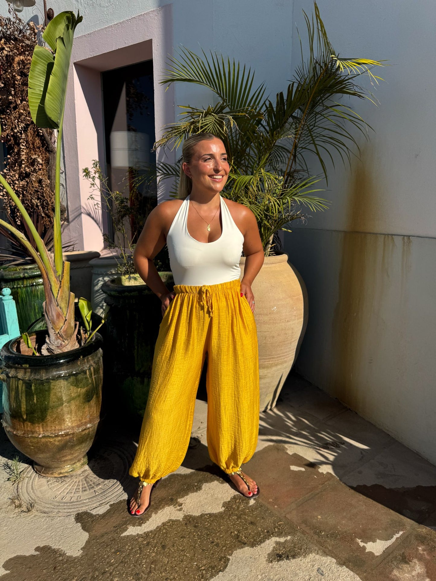 Pantalón muselina colores