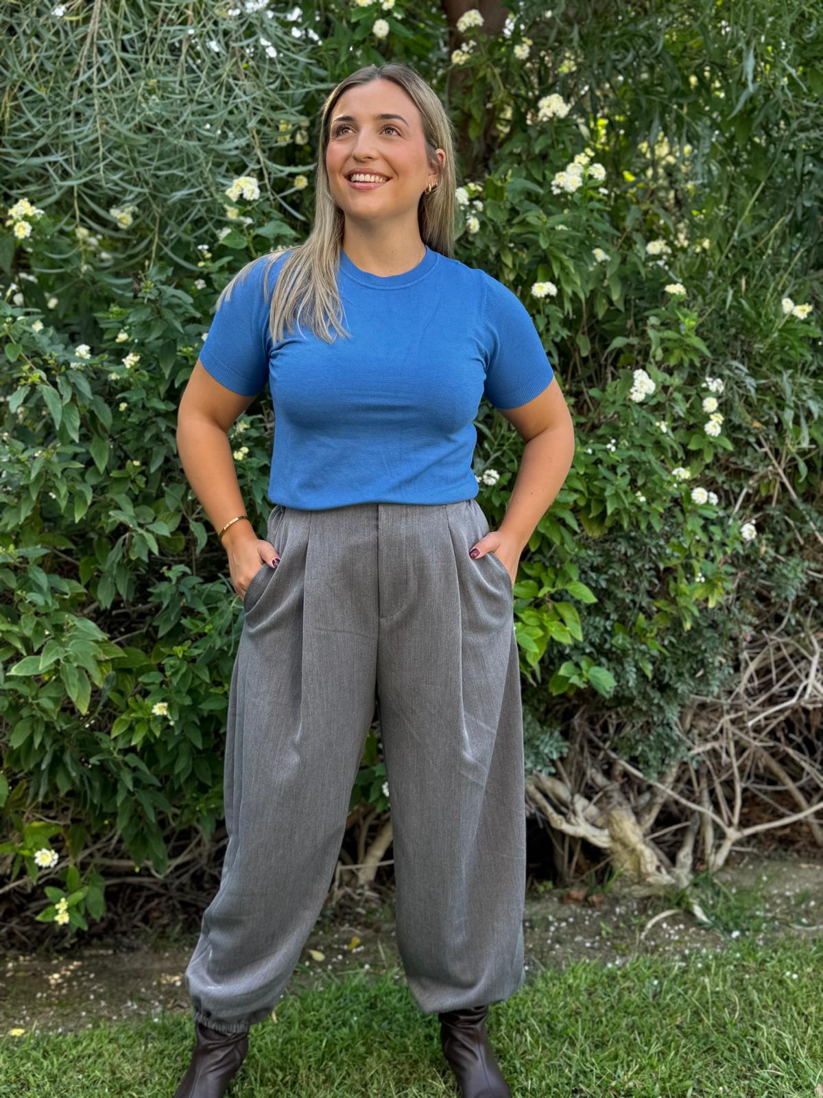 Pantalón globo liso