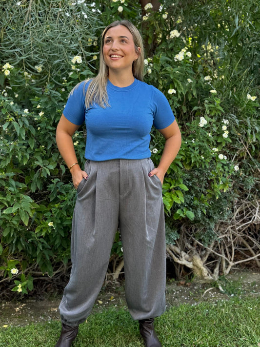 Pantalón globo liso