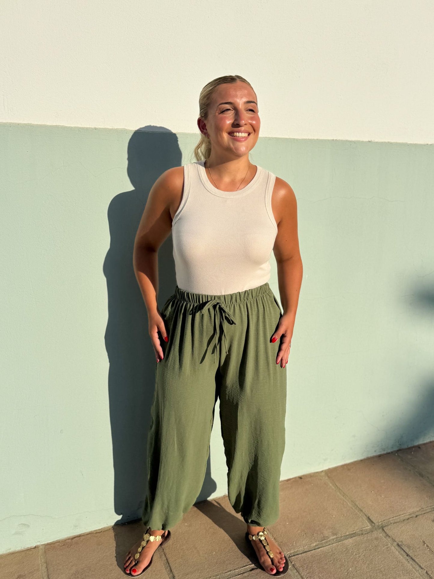 Pantalon globo colores