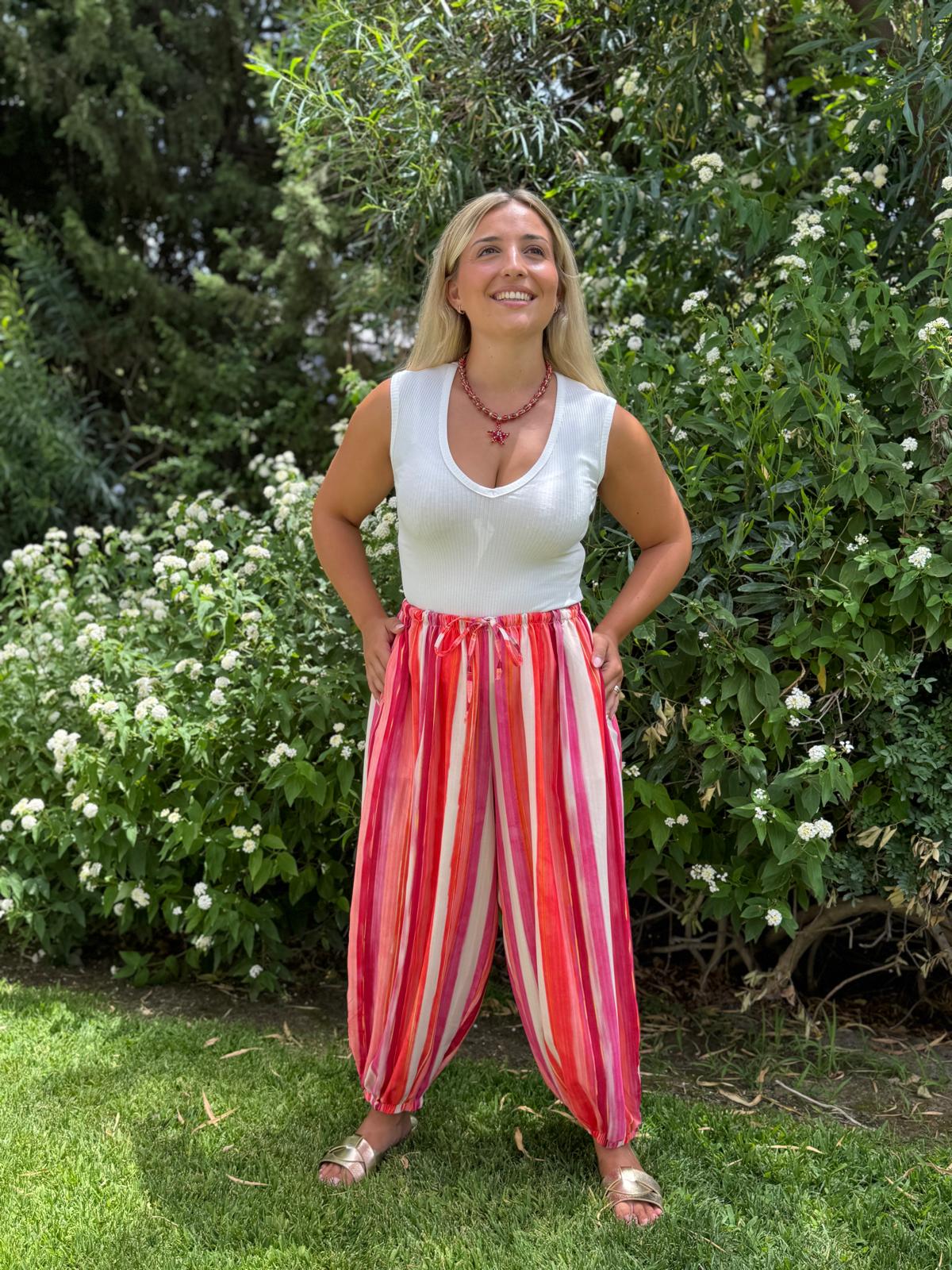 Pantalon globo difuminado