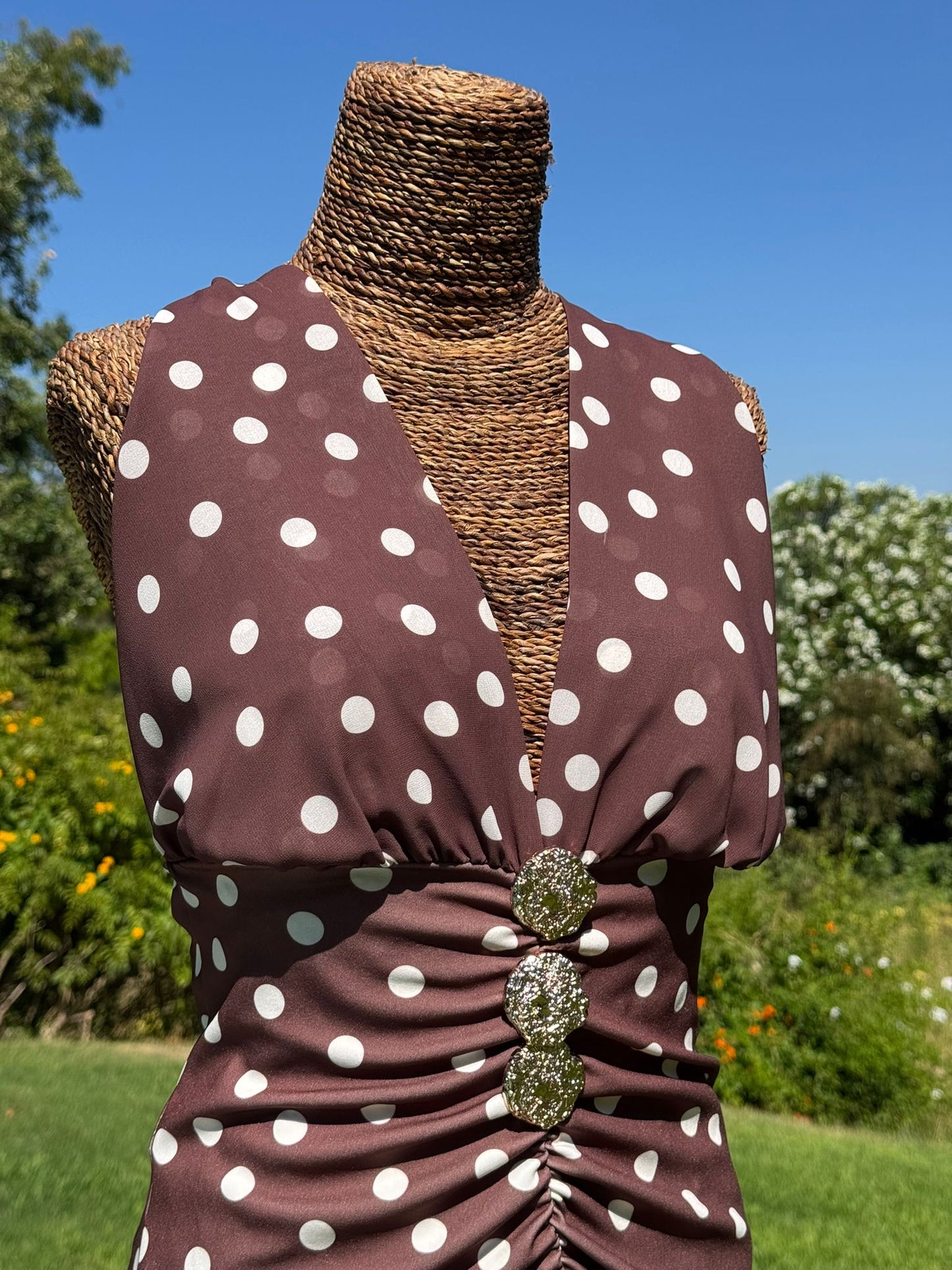 Vestido corto lunares