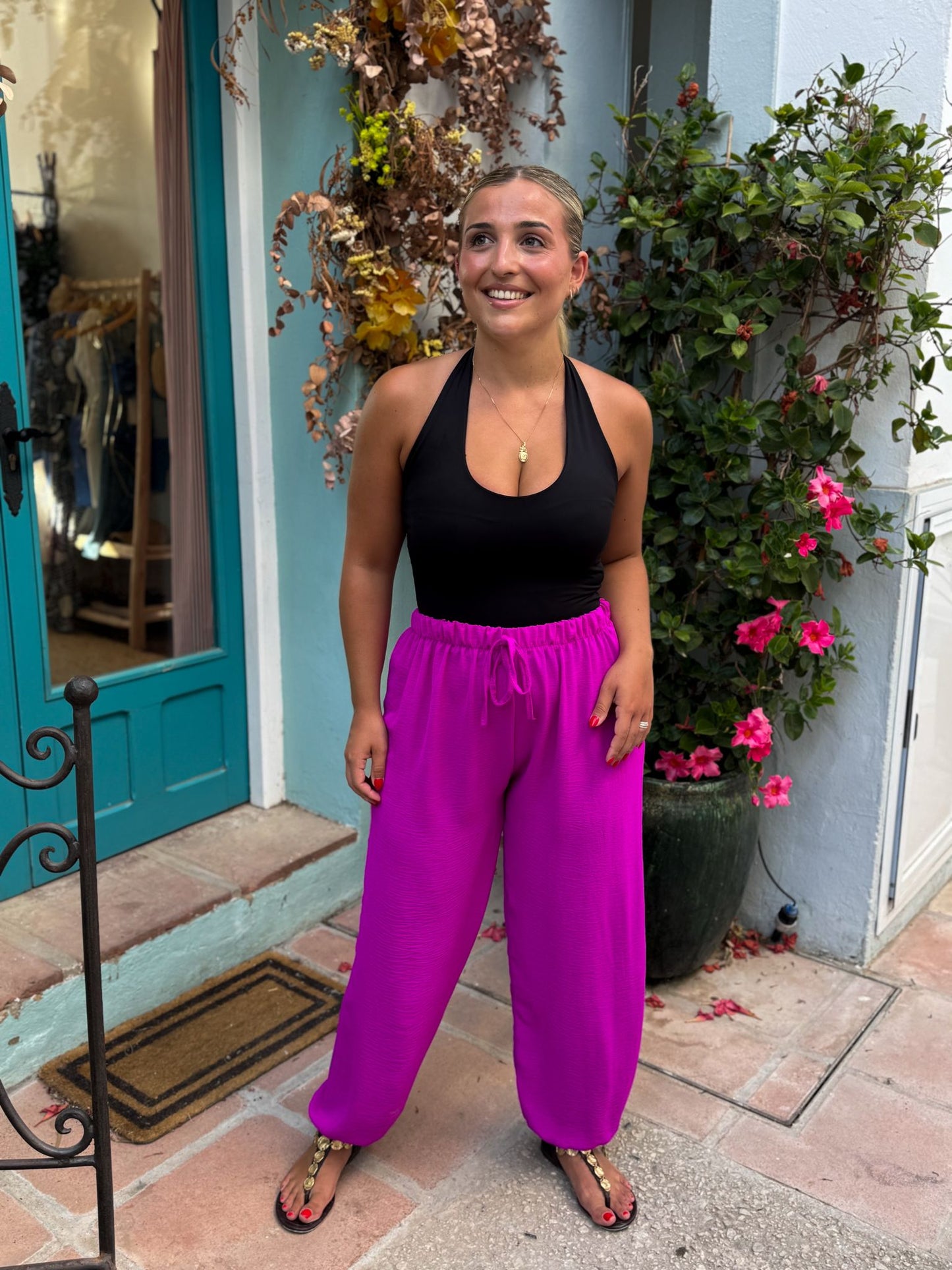 Pantalon globo colores